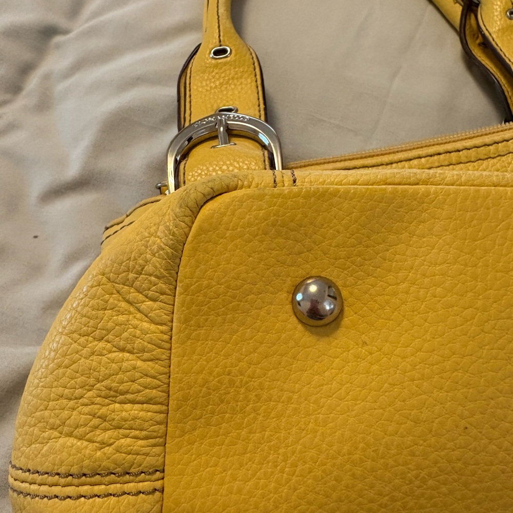 Tignanello Yellow Leather Handbag - Picture 5 of 5